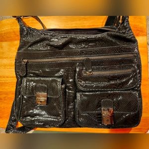 Danier Shiny Leather Crossbody Bag